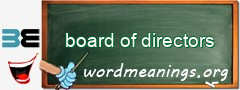 WordMeaning blackboard for board of directors